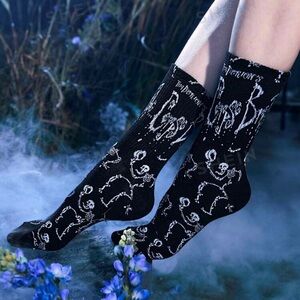 -Corpse Bride ROMWE 
Fashion Crew Socks-